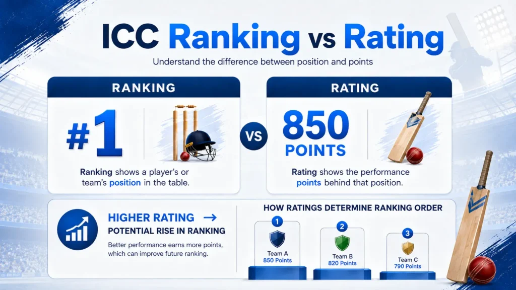 ICC ranking vs rating